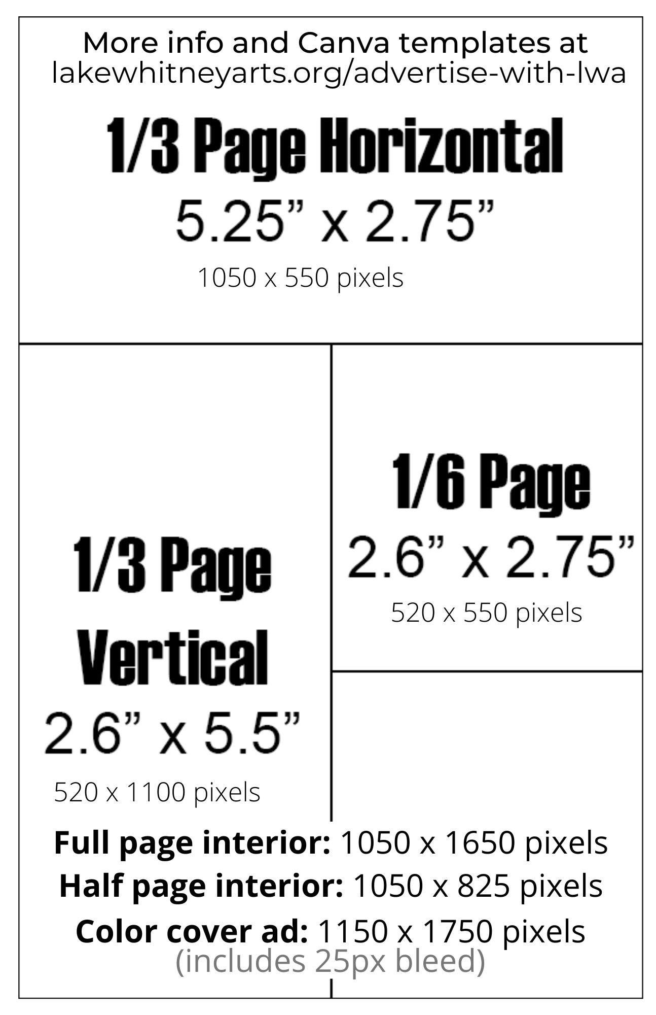 Ad sizes and pixel dimensions